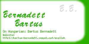 bernadett bartus business card